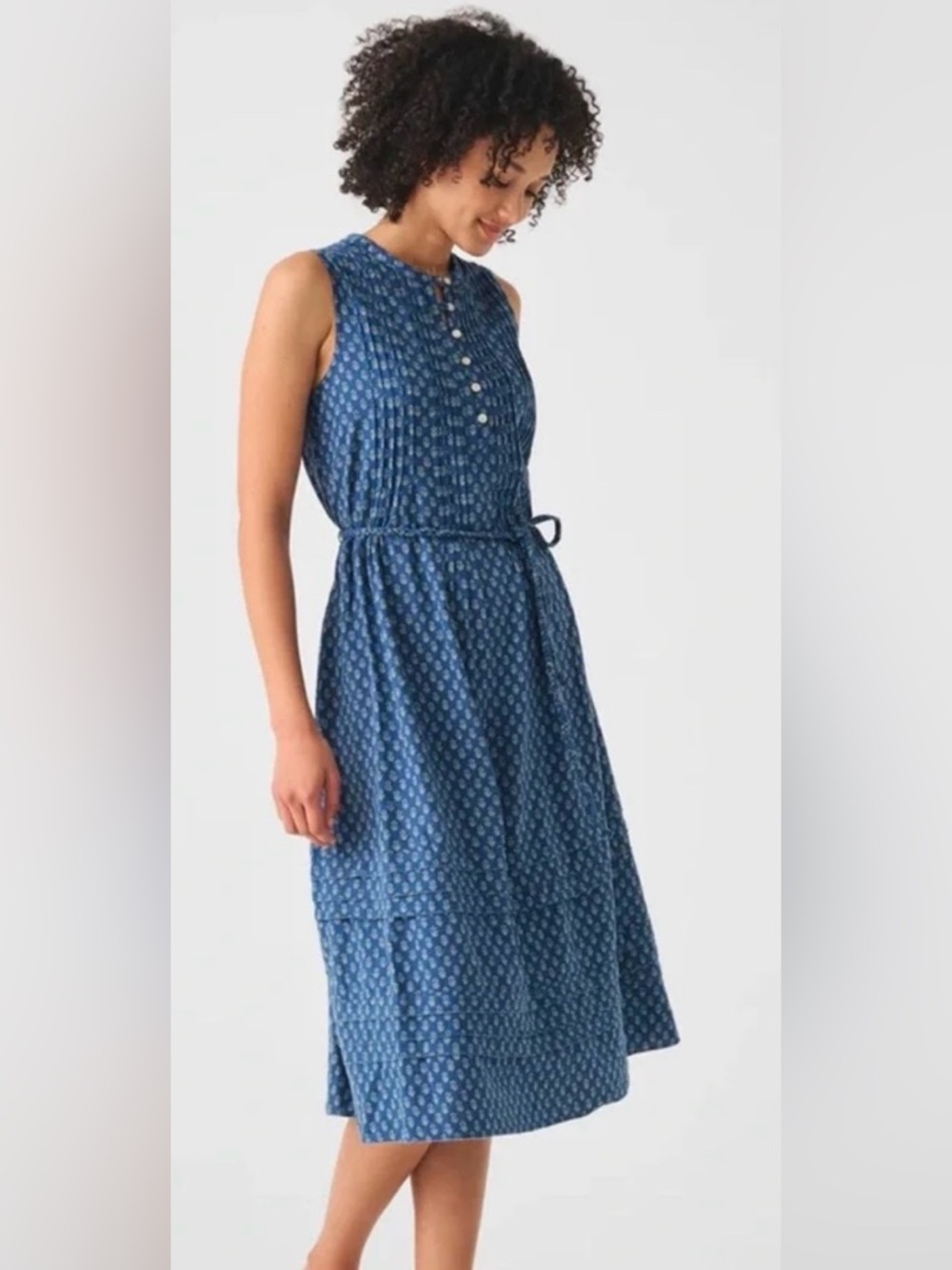 Faherty Linen Midi Dress